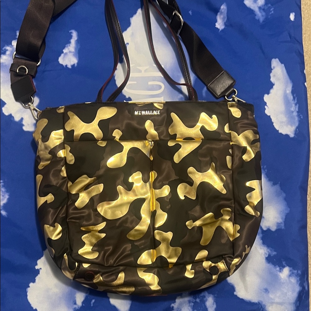 MZ Wallace Black and Gold Shoulder Bag